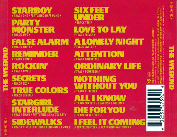 The Weekend - Starboy (2016) - Back.jpg