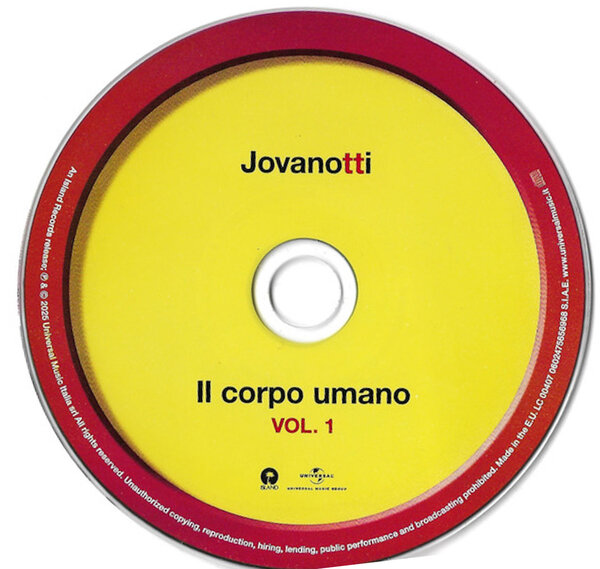 Jovanotti – Il Corpo Umano Vol. 1 (2025) - CD.jpg