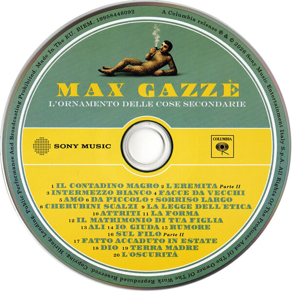 Max Gazzè - L'ordinamento delle cose secondarie (2026) - CD.jpg