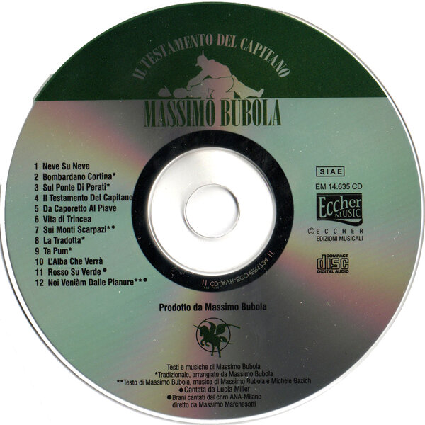 Massimo Bubola - Il testamento del capitano (2014) - CD.jpg