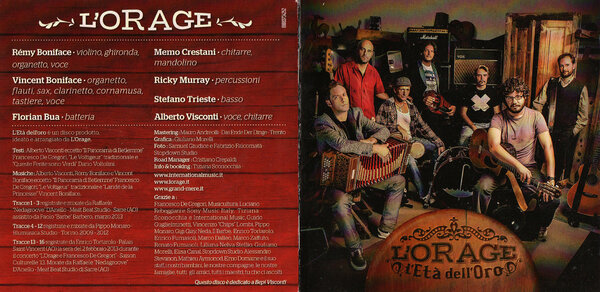 L'Orage - L'età dell'oro (2013) - Front.jpg